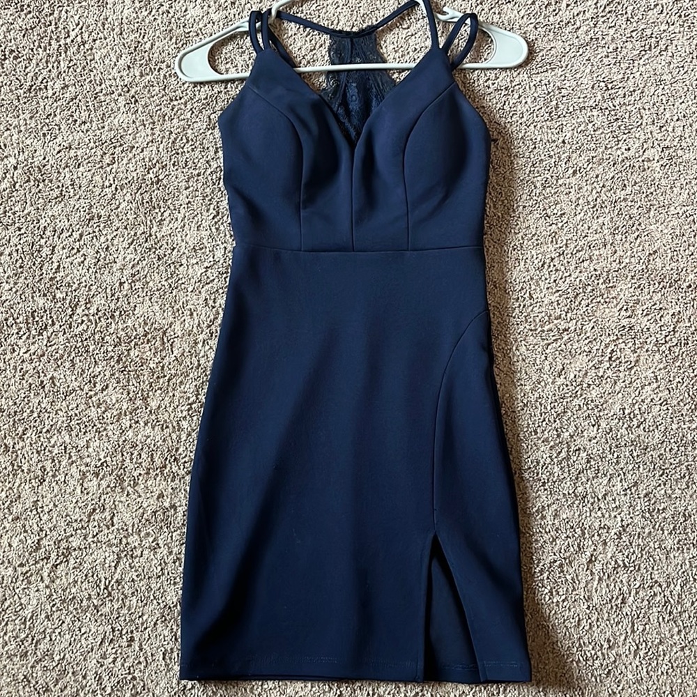 My Michelle Navy Tight Fitting Dress
